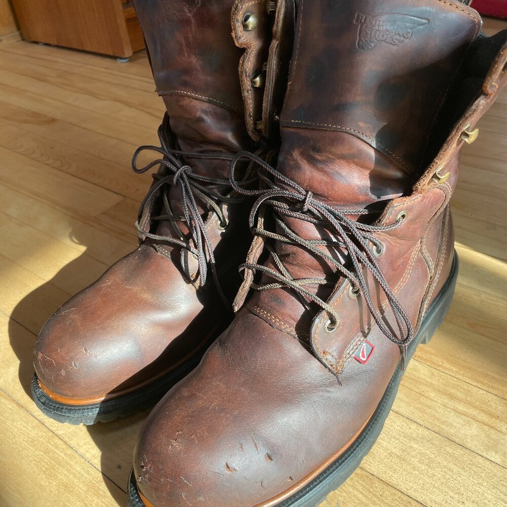 Red Wing Dynaforce 4200 Work Boots Men 11 Safety Toe EH Brown Lace Up ASTM F2413